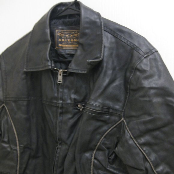 EUC black Arizona faux leather jacket M medium - Picture 2 of 6